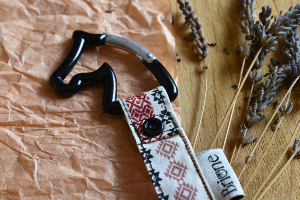 Clip de rênes et attache de longe assortis, motif aztèque